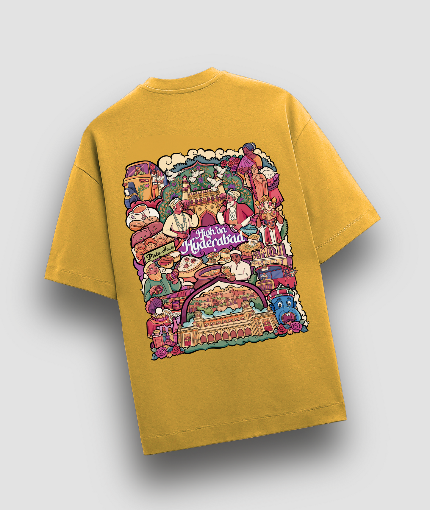 High on Hyderabad Oversized T-shirt