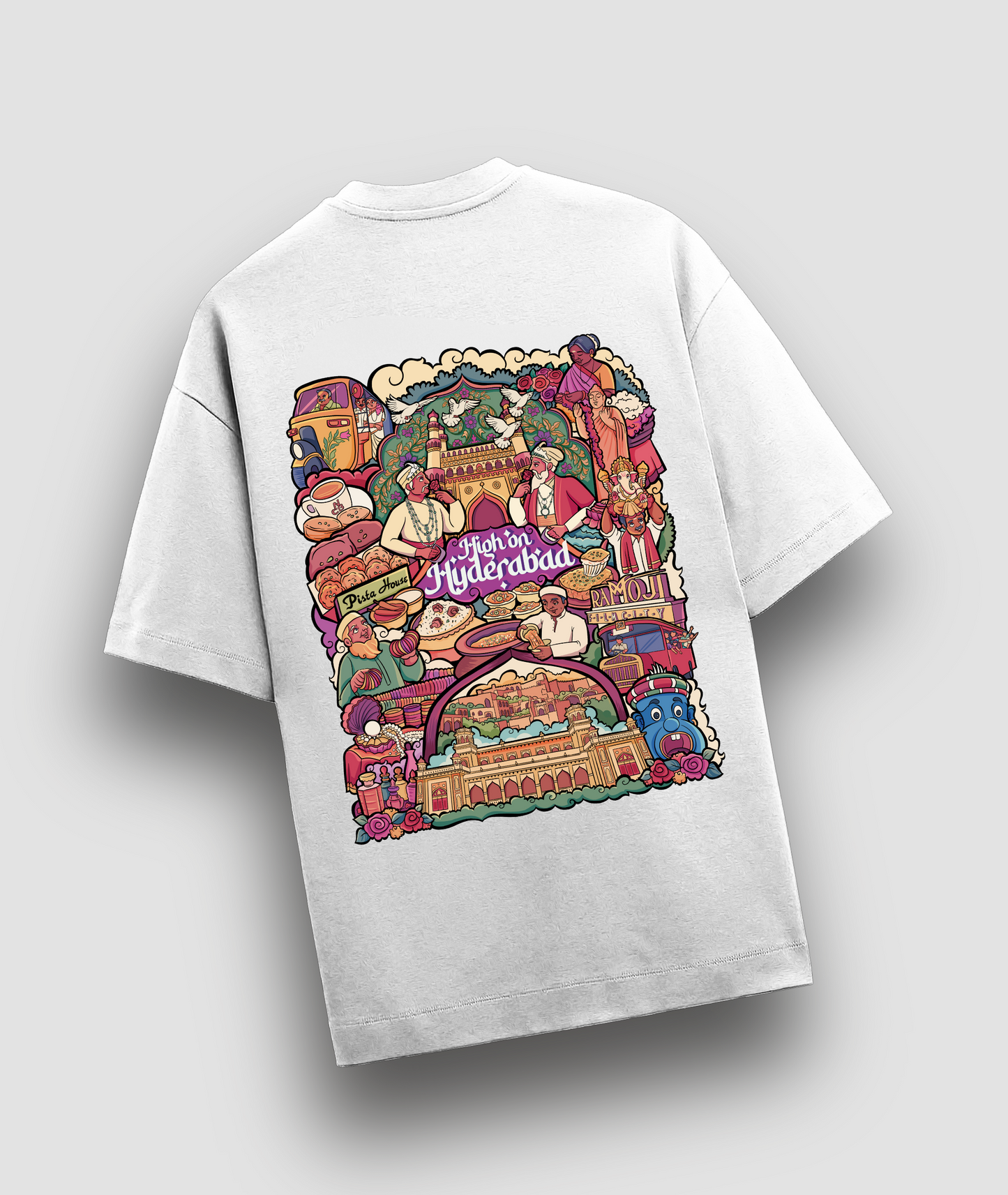 High on Hyderabad Oversized T-shirt